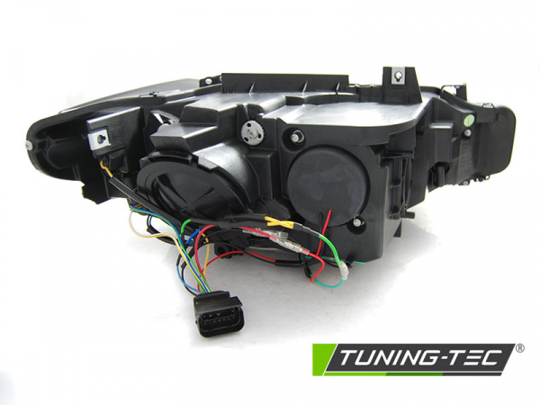 LED Angel Eyes Scheinwerfer für BMW 3er F30/F31 Lim./Touring 15-18 schwarz dynamisch